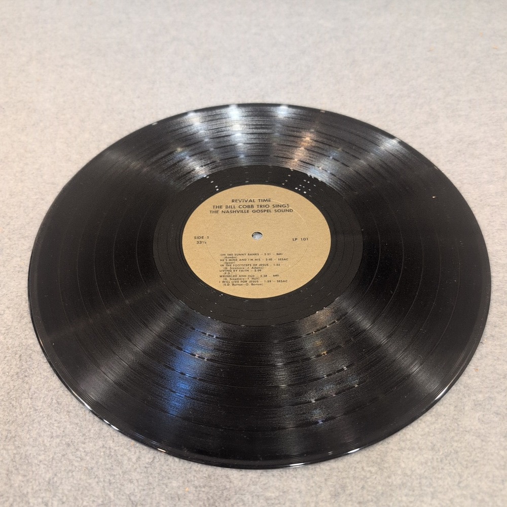 Bill Cobb Trio Nashville Gospel Sound Vinyl LP Revival Time LP 101 Mens Womens - Picture 5 of 6